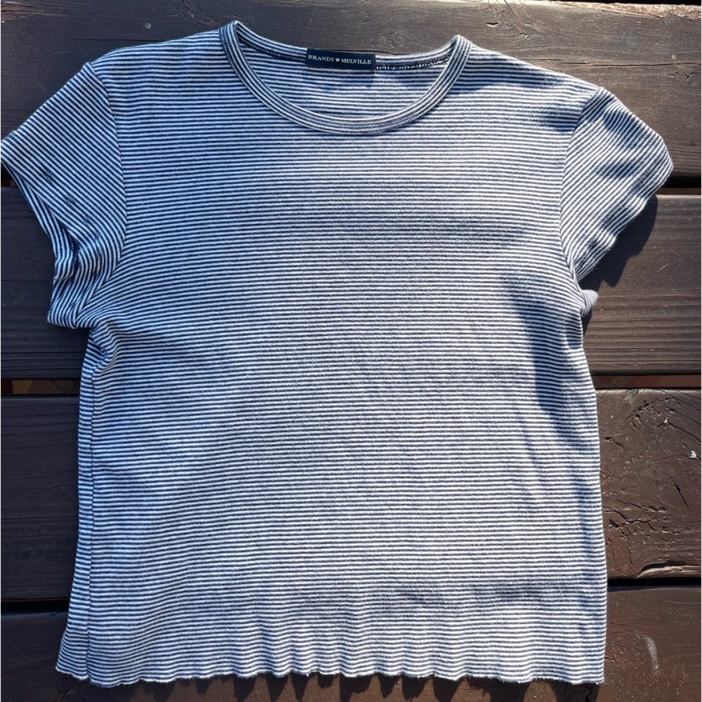 Brandy Melville Striped Baby Tee